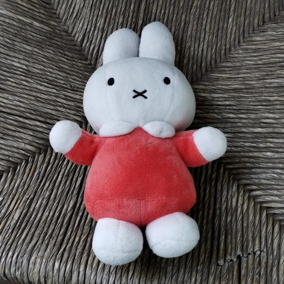 DICK BRUNA Miffy Tiamo Bunny Rabbit Lovey Baby Rattle plush stuffed animal 9in - Picture 10 of 13
